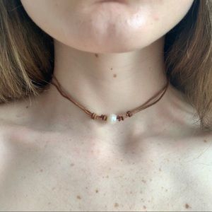 adjustable pearl bead choker